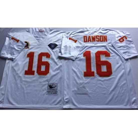 Mitchell And Ness Chiefs #16 len dawson white Throwback Stitched NFL Jersey